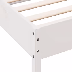 vidaXL Bed Frame without Mattress Bed Solid Wood Pine - white, 100 x 200 cm - Additional view 8