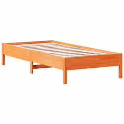 vidaXL Bed Frame without Mattress Bed Solid Wood Pine - wax brown, 100 x 200 cm - Additional view 4
