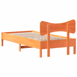 vidaXL Bed Frame without Mattress Bed Solid Wood Pine - wax brown, 90 x 200 cm - Additional view 7