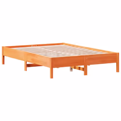 vidaXL Bed Frame without Mattress Bed Solid Wood Pine - wax brown, 135 x 190 cm - Additional view 4