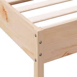 vidaXL Bed Frame without Mattress Bed Solid Wood Pine - natural, 120 x 190 cm - Additional view 8