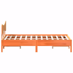 vidaXL Bed Frame without Mattress Bed Solid Wood Pine - wax brown, 120 x 190 cm - Additional view 6