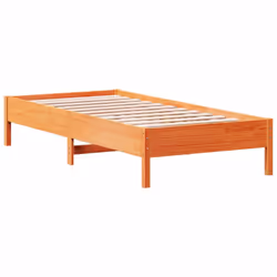 vidaXL Bed Frame without Mattress Bed Solid Wood Pine - wax brown, 75 x 190 cm - Additional view 4