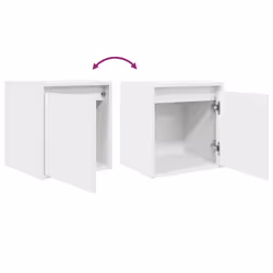vidaXL Wall-Mounted Bedside Cabinets 2 pcs Concrete Grey 38x34x40 cm - white, 1 pcs - Additional view 8