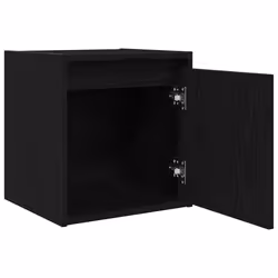 vidaXL Wall-Mounted Bedside Cabinets 2 pcs Concrete Grey 38x34x40 cm - black, 1 pcs - Additional view 4