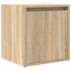 vidaXL Wall-Mounted Bedside Cabinets 2 pcs Concrete Grey 38x34x40 cm - sonoma oak, 1 pcs