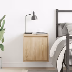 vidaXL Wall-Mounted Bedside Cabinets 2 pcs Concrete Grey 38x34x40 cm - sonoma oak, 1 pcs