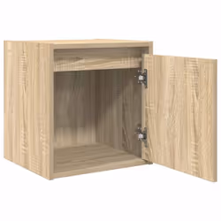 vidaXL Wall-Mounted Bedside Cabinets 2 pcs Concrete Grey 38x34x40 cm - sonoma oak, 1 pcs - Additional view 4