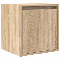 vidaXL Wall-Mounted Bedside Cabinets 2 pcs Concrete Grey 38x34x40 cm - sonoma oak, 2 pcs - Additional view 4