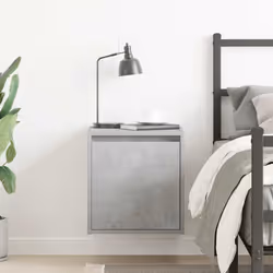vidaXL Wall-Mounted Bedside Cabinets 2 pcs Concrete Grey 38x34x40 cm - concrete grey, 1 pcs