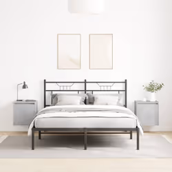 vidaXL Wall-Mounted Bedside Cabinets 2 pcs Concrete Grey 38x34x40 cm - concrete grey, 2 pcs