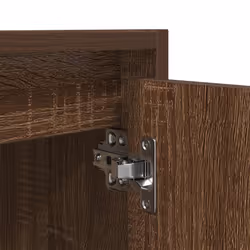 vidaXL Wall-Mounted Bedside Cabinets 2 pcs Concrete Grey 38x34x40 cm - brown oak, 1 pcs - Additional view 10