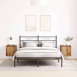 vidaXL Wall-Mounted Bedside Cabinets 2 pcs Concrete Grey 38x34x40 cm - old wood, 2 pcs - Additional view 2