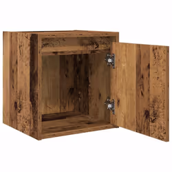 vidaXL Wall-Mounted Bedside Cabinets 2 pcs Concrete Grey 38x34x40 cm - old wood, 2 pcs - Additional view 5