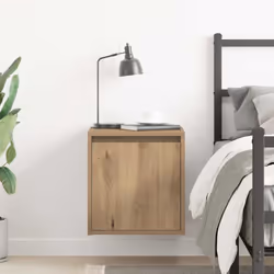 vidaXL Wall-Mounted Bedside Cabinets 2 pcs Concrete Grey 38x34x40 cm - artisan oak, 1 pcs - Additional view 2