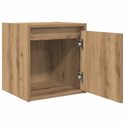 vidaXL Wall-Mounted Bedside Cabinets 2 pcs Concrete Grey 38x34x40 cm - artisan oak, 1 pcs - Additional view 4