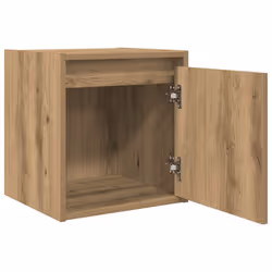 vidaXL Wall-Mounted Bedside Cabinets 2 pcs Concrete Grey 38x34x40 cm - artisan oak, 2 pcs - Additional view 5