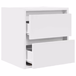 vidaXL Wall-mounted Bedside Cabinet White 38x34x40 cm bedside table nightstand - Additional view 4