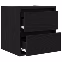 vidaXL Wall-mounted Bedside Cabinets 2 pcs Black Oak 38x34x40 cm bedside table - Additional view 5