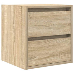 vidaXL Wall-mounted Bedside Cabinet Sonoma Oak 38x34x40 cm bedside table