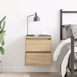 vidaXL Wall-mounted Bedside Cabinet Sonoma Oak 38x34x40 cm bedside table