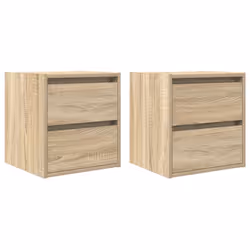 vidaXL Wall-mounted Bedside Cabinets 2 pcs Sonoma Oak 38x34x40 cm