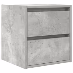 vidaXL Wall-mounted Bedside Cabinet Concrete Grey 38x34x40 cm bedside table