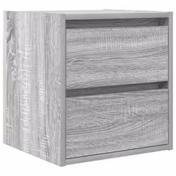 vidaXL Wall-mounted Bedside Cabinet Grey Sonoma 38x34x40 cm bedside table