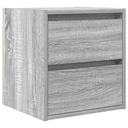 vidaXL Wall-mounted Bedside Cabinet Grey Sonoma 38x34x40 cm bedside table