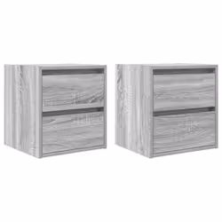 vidaXL Wall-mounted Bedside Cabinets 2 pcs Grey Sonoma 38x34x40 cm