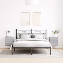 vidaXL Wall-mounted Bedside Cabinets 2 pcs Grey Sonoma 38x34x40 cm