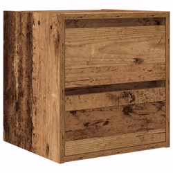 vidaXL Wall-mounted Bedside Cabinet Old Wood 38x34x40 cm bedside table