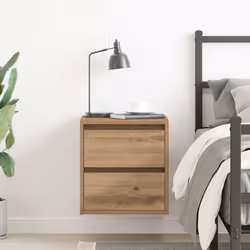 vidaXL Wall-mounted Bedside Cabinet Artisan Oak 38x34x40 cm bedside table