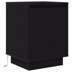 vidaXL Bedside Cabinets with LED LightsÂ 2 pcs Brown Oak 38x34x50 cm - black - Additional view 6