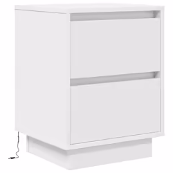 VidaXL 861283 nightstand/bedside table 2 drawer(s) White