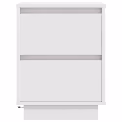 VidaXL 861283 nightstand/bedside table 2 drawer(s) White - Additional view 6