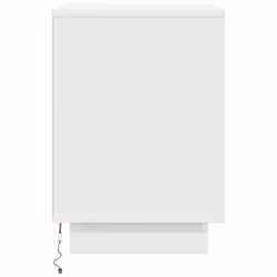 vidaXL Bedside Cabinets with LED LightsÂ 2 pcs Black 38x34x50 cm bedside table - white, 38 x 34 x 50 cm/ 2 pcs - Additional view 9