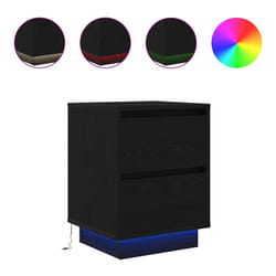 VidaXL 861285 nightstand/bedside table 2 drawer(s) Black