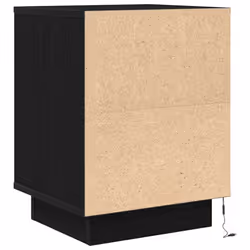 vidaXL Bedside Cabinets with LED LightsÂ 2 pcs Black 38x34x50 cm bedside table - black, 38 x 34 x 50 cm/ 2 pcs - Additional view 10