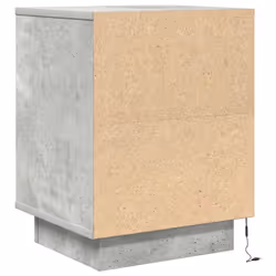 vidaXL Bedside Cabinets with LED LightsÂ 2 pcs Black 38x34x50 cm bedside table - concrete grey, 38 x 34 x 50 cm/ 2 pcs - Additional view 10