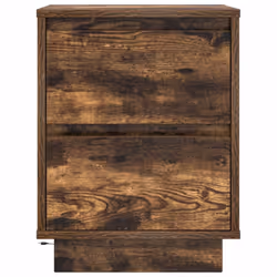 vidaXL Bedside Cabinets with LED LightsÂ 2 pcs Black 38x34x50 cm bedside table - smoked oak, 38 x 34 x 50 cm/ 2 pcs - Additional view 8