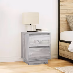 VidaXL 861293 nightstand/bedside table 2 drawer(s) Oak - Additional view 4