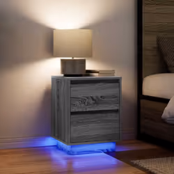 VidaXL 861293 nightstand/bedside table 2 drawer(s) Oak - Additional view 5