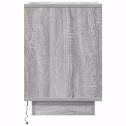 vidaXL Bedside Cabinets with LED LightsÂ 2 pcs Black 38x34x50 cm bedside table - grey sonoma, 38 x 34 x 50 cm/ 2 pcs - Additional view 9