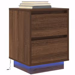 VidaXL 861295 nightstand/bedside table 2 drawer(s) Oak