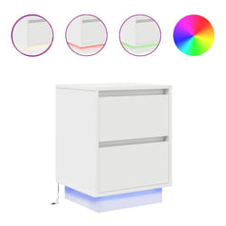 VidaXL 861301 nightstand/bedside table 3 drawer(s) White