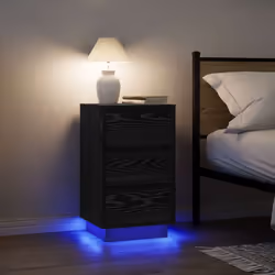 VidaXL 861302 nightstand/bedside table 3 drawer(s) Black