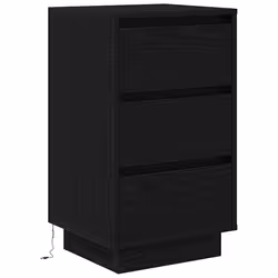 VidaXL 861302 nightstand/bedside table 3 drawer(s) Black