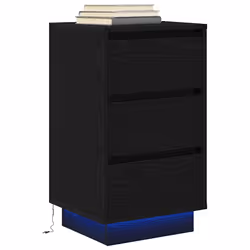 VidaXL 861302 nightstand/bedside table 3 drawer(s) Black - Additional view 5
