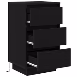 VidaXL 861302 nightstand/bedside table 3 drawer(s) Black - Additional view 6